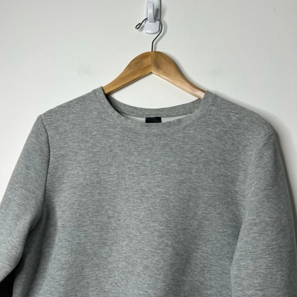 H&M Streetwear Classic Crewneck Mens Medium Ribbed Gray Long Sleeve Office - Picture 5 of 8